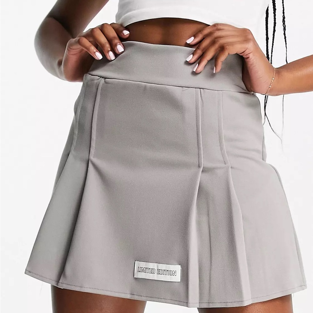 Public Desire pleated mini skirt in sage